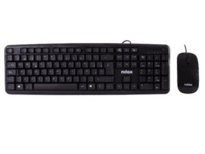 T+Ratón NILOX Flat USB 1000dpi Negro