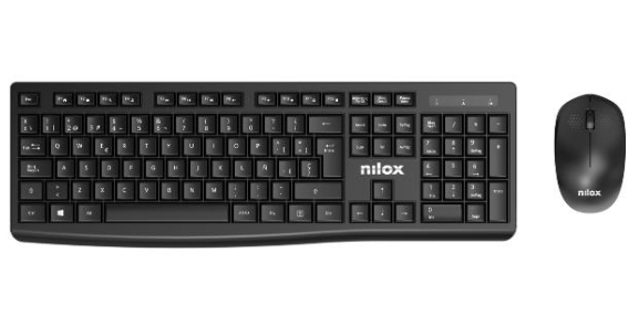 Teclado+Ratón NILOX Wireless 1600dpi Negro Teclado+Ratón NILOX Wireless 1600dpi Negro