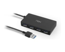 Hub NOX Lite One USB-A a 4xUSB-A Negro