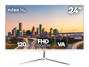 Monitor NILOX 24" VA FHD VGA HDMI Blanco