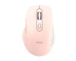 Ratón NILOX RF Wireless/BT 1600dpi Rosa
