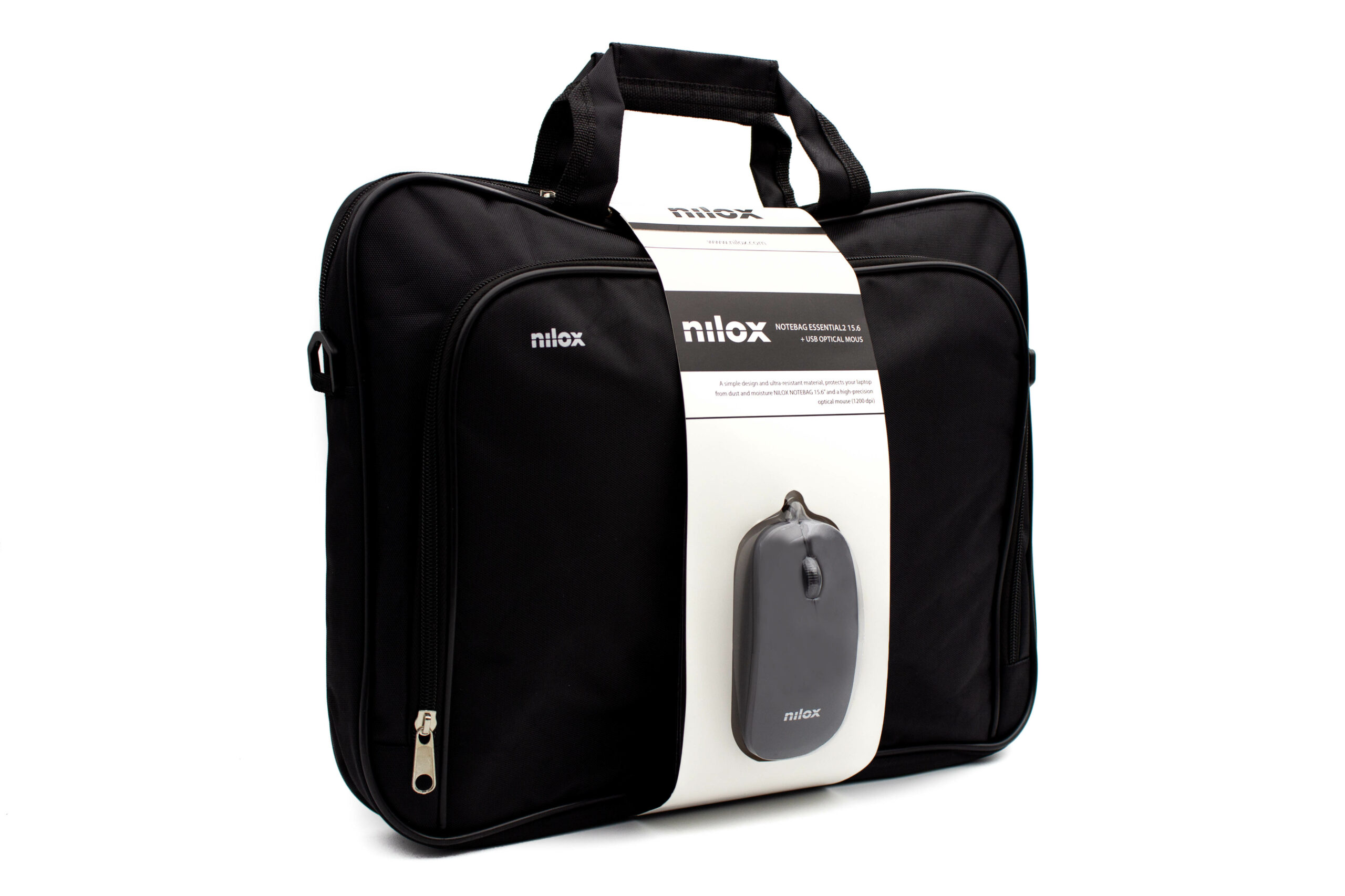 Maletín+Ratón NILOX Essential 15.6" Negro Maletín+Ratón NILOX Essential 15.6" Negro