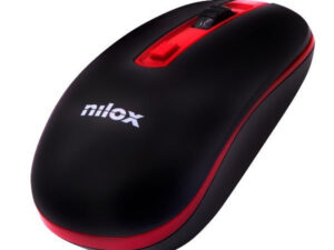 Ratón NILOX Wireless 1000dpi Negro/Rojo