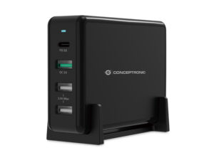 Cargador CONCEPTRONIC 65W 3USB-A 1USB-C Negro