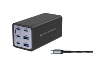 Cargador CONCEPTRONIC 200W USB-A/C Negro