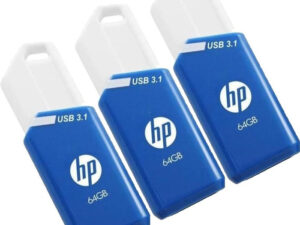 Pendrive HP X755W 64Gb Pack 3 Azul