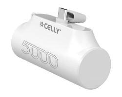 PowerBank CELLY 5000mAh USB-C Blanco