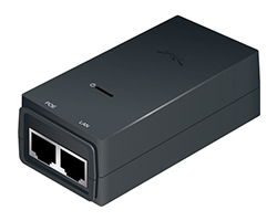 Inyector PoE Ubiquiti 24VDC 0.5A Negro