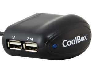 Cargador de Pared CoolBox 2x USB 2.0 Negro