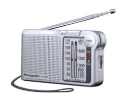 Radio FM Portátil Panasonic Plata