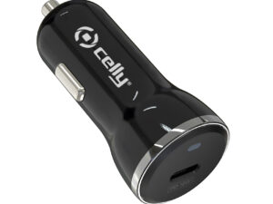 Cargador Coche CELLY 20W 1xUSB-A 2.0 Negro