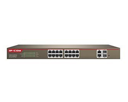 Switch IP-COM 16xRJ45 4xSFP PoE Negro