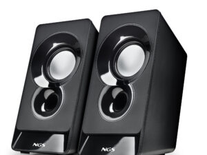 Altavoces NGS 2.0 12W Jack 3.5mm USB-A Negros
