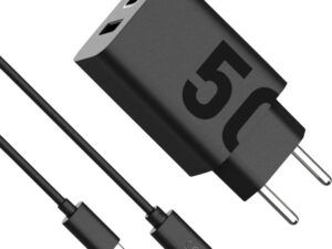 Cargador de Pared Motorola 50W USB-A/C Negro