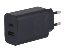 Cargador de Pared Motorola 50W USB-A/C Negro