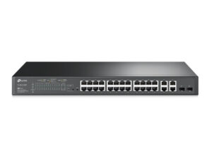 Switch TP-Link 24xRJ45 2xSFP PoE+ 1U Negro