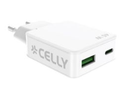 Cargador CELLY Slim 45W 1USB-A 1USB-C