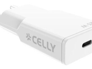 Cargador Pared CELLY 25W 1xUSB-C Blanco