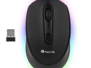 Ratón Gaming NGS Óptico RF BT 2400dpi Negro