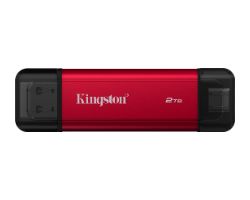 SSD Kingston 2Tb Dual USB-A/C 3.1 Negro/Rojo