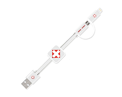 Cable Usb SWISS GO iOS/mUsb-Usb Blanco 1m