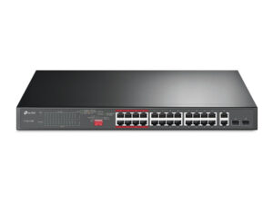Switch TP-Link 24xRJ45 2xSFP PoE+ Rack 1U