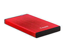 Caja TooQ HDD 2.5" SATA USB 3.0 Roja
