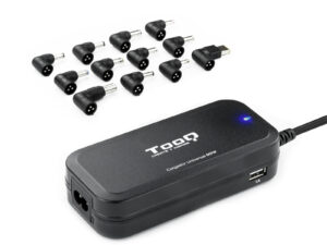 Cargador TooQ 90W 12 DC 2xUSB Negro