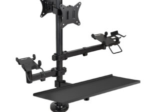 Soporte Mesa TooQ 2monitores/lector/terminal