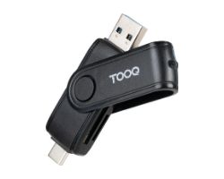 Lector de Tarjetas TooQ USB-A USB-C Negro