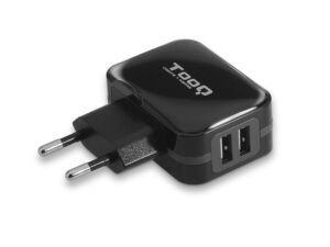 Cargador de Pared TooQ 17W 2xUSB-A Negro