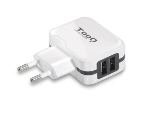 Cargador de Pared TooQ 17W 2xUSB-A Blanco