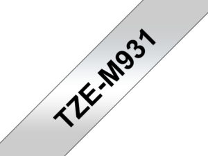 Cinta BROTHER 12mm 8m Negro sobre Plata Cinta BROTHER 12mm 8m Negro sobre Plata