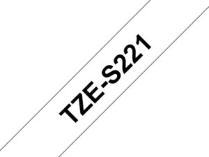 Cinta BROTHER 9mm 8m Negro sobre Blanco