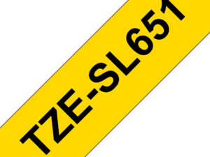 Cinta BROTHER 24mm 8m Negro sobre Amarillo