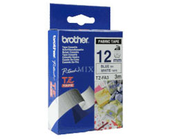 Cinta BROTHER 12mm 3m Azul sobre Blanco