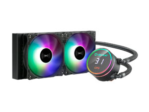 Ref. Líq. UNYKA AquaStorm 2x120mm ARGB Negra Ref. Líq. UNYKA AquaStorm 2x120mm ARGB Negra