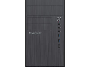 Caja UNYKA Aero C12 V2 USB-A/C mATX Negra
