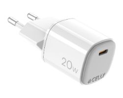 Cargador Pared CELLY 20W USB-C Blanco