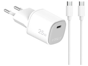 Cargador CELLY USB-C 25W + Cable