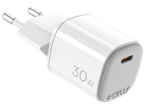 Cargador Pared CELLY 1USB-C 30W Blanco