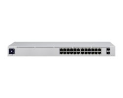 Switch Ubiquiti 24xRJ45 GbE 2xSFP Rack Plata