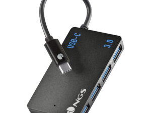 Hub NGS USB-C a 4xUSB-A 3.0 Negro