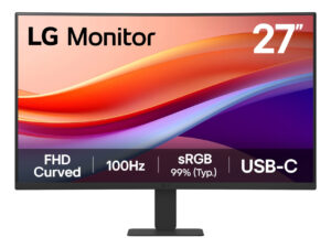 Monitor LG 27" FHD 100Hz Curvo USB-C HDMI