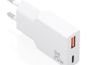 Cargador Pared AISENS GaN 20W USB-A/C Blanco