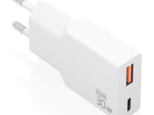 Cargador Pared AISENS GaN 30W USB-A/C Blanco