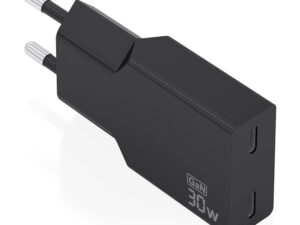 Cargador Pared AISENS GaN 30W 2xUSB-C Negro