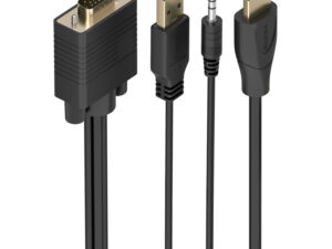 Conversor AISENS VGA+USB+3.5mm a HDMI 1.5m