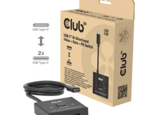 Switch Club 3D 8K UHD 2xUSB-C 2xDP Negro
