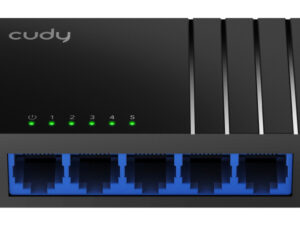Switch CUDY 5xRJ45 GbE Negro